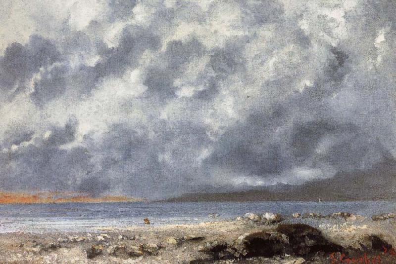 Gustave Courbet Beach Scene oil painting image